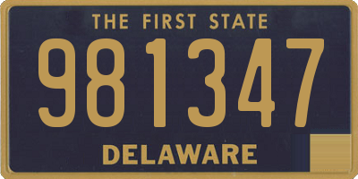 DE license plate 981347