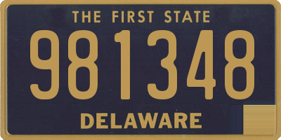 DE license plate 981348