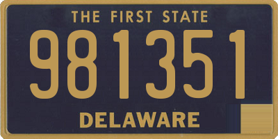 DE license plate 981351