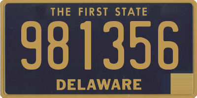 DE license plate 981356
