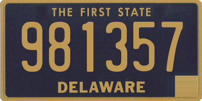 DE license plate 981357