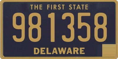 DE license plate 981358