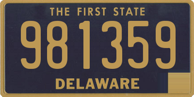 DE license plate 981359