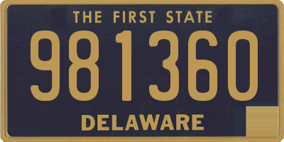 DE license plate 981360