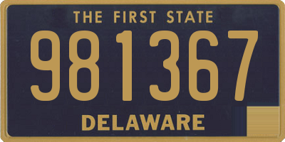 DE license plate 981367