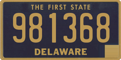 DE license plate 981368