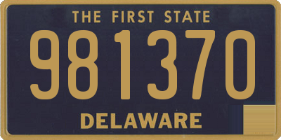 DE license plate 981370