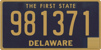 DE license plate 981371