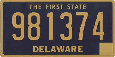 DE license plate 981374