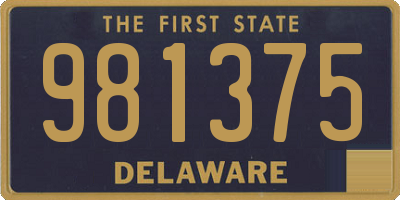 DE license plate 981375