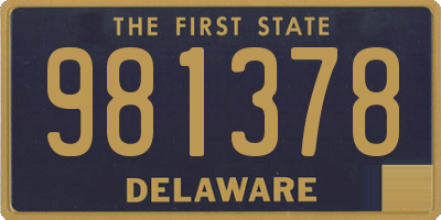 DE license plate 981378