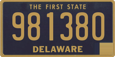 DE license plate 981380