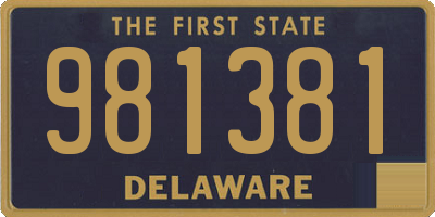 DE license plate 981381