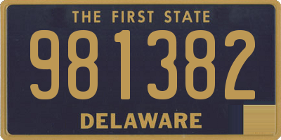 DE license plate 981382