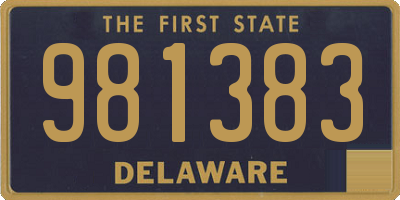 DE license plate 981383