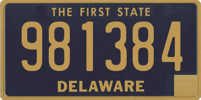 DE license plate 981384