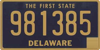 DE license plate 981385