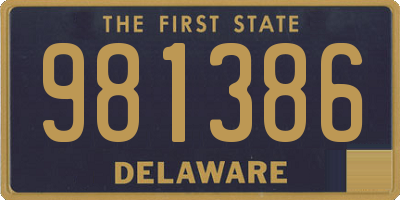 DE license plate 981386