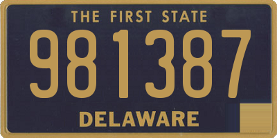 DE license plate 981387