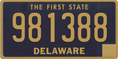 DE license plate 981388