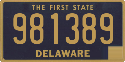 DE license plate 981389