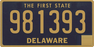 DE license plate 981393
