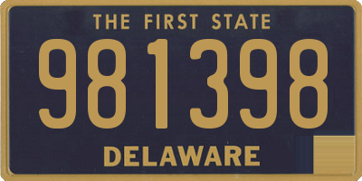 DE license plate 981398