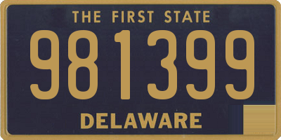 DE license plate 981399