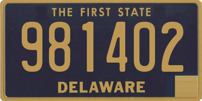 DE license plate 981402