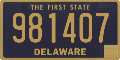 DE license plate 981407