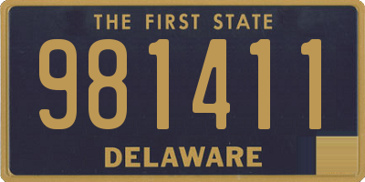 DE license plate 981411