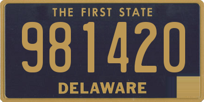 DE license plate 981420