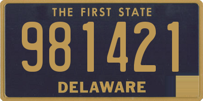 DE license plate 981421