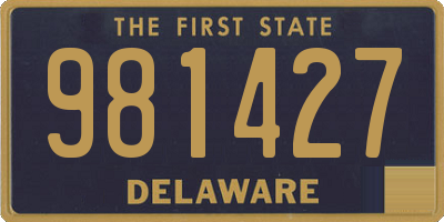 DE license plate 981427