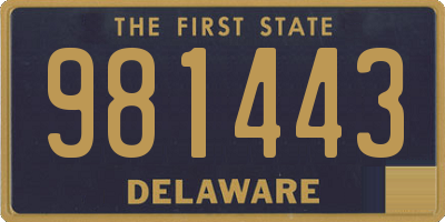 DE license plate 981443