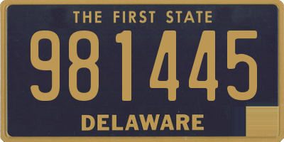 DE license plate 981445