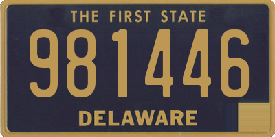 DE license plate 981446