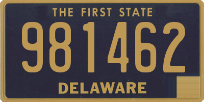DE license plate 981462