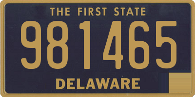 DE license plate 981465