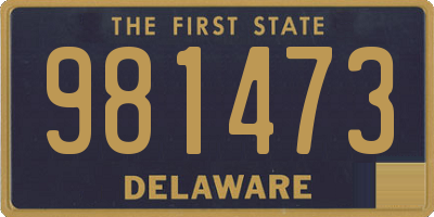 DE license plate 981473