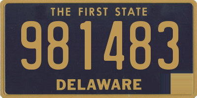 DE license plate 981483