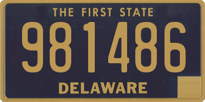 DE license plate 981486