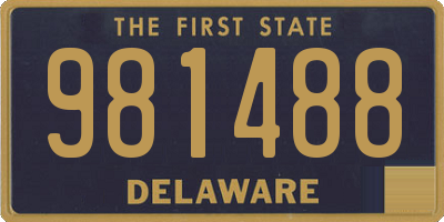 DE license plate 981488