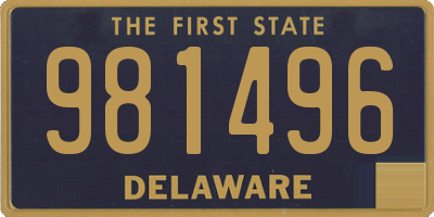 DE license plate 981496