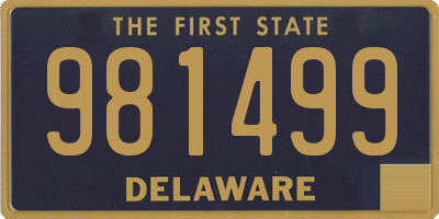 DE license plate 981499