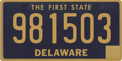 DE license plate 981503
