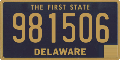 DE license plate 981506