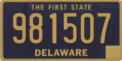 DE license plate 981507