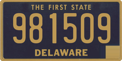 DE license plate 981509