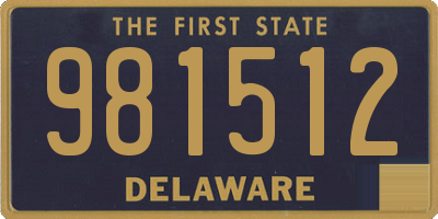 DE license plate 981512